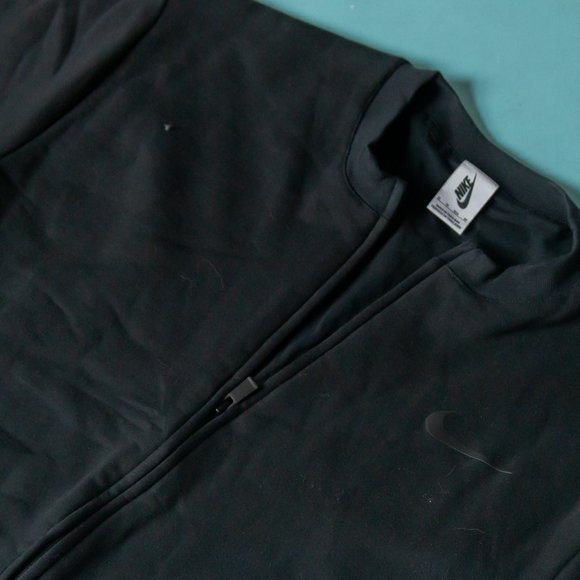 Nike x Fear of God Black Oversized Cotton-Blend Jersey Zip-Up Sweatshirt Sz XS - Picture 5 of 14